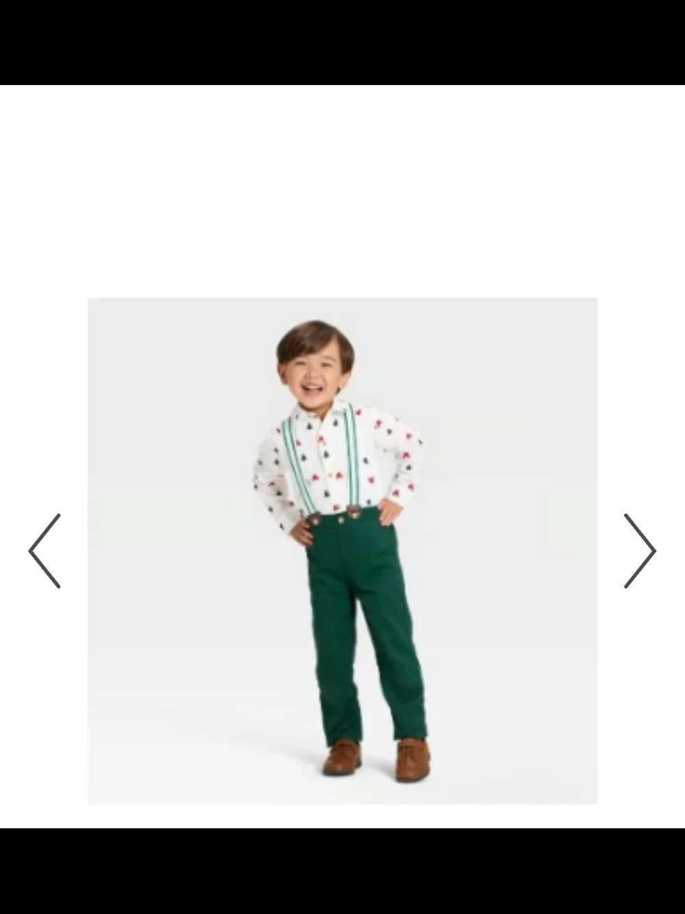 Boys Disney Dark Green Kids Suspenders with Red And Green Mickey Mouse Size 3t